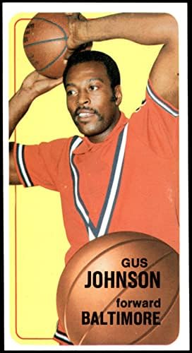 1970 Topps # 92 Gus Johnson Baltimore Bullets NM Bullets Idaho