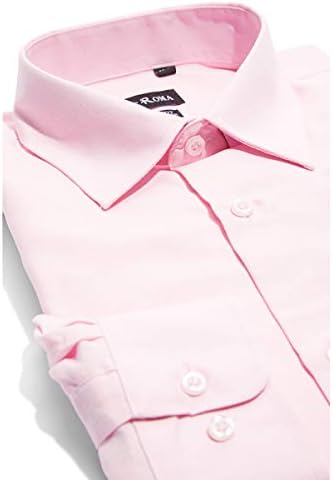 Dolce Roma - Men's Button Down Dress Shirt - Modern Fit - Solid Colors
