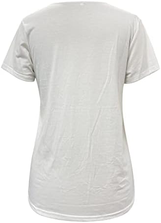 Tops for Women Casual elegante camisetas gráficas de manga curta camisetas casuais Tops Stretch Short