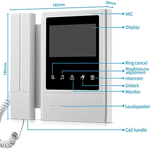 Lukeo 4,3 polegadas com fio de vídeo Sistema de telefonia visual de intercomunicação visual com 1 monitor+1 * 700tvl câmera