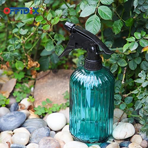 Offidix Garmand Spray de vidro, planta Senhor com bocal ajustável 0,4L/13,5 onças A rega de pressão pode fazer um frasco de spray portátil