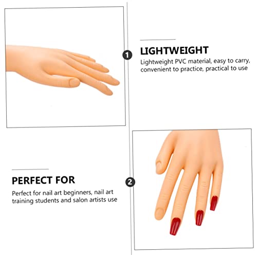 Fomiyes Manicure Practice Modelo de manicure kits de manicure exibição de unhas kits de unhas prática de unha Mãos com stand unhas