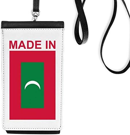 Made in Maldivas Country Love Phone Phone Golset Polfe, bolsa preta móvel bolso preto