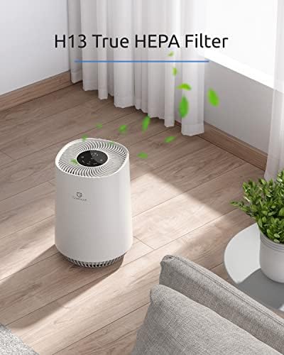 Purificador de ar Grenote para casa, sala de até 430 pés², H13 True HEPA Filter Air Linener, 22dB Super silencioso, purifica 99,97% do cheiro de cozinha, fumaça