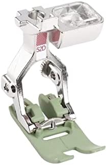 Genuine Bernina Presser Foot Non Stick Zig Zag 52d para plástico de couro para sistema de alimentação dupla de 9 mm
