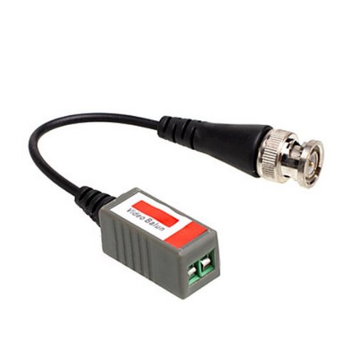 Receptor de vídeo com fio único de canal único para câmera CCTV - preto