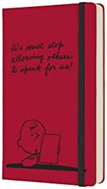Moleskine Limited Edition Peanuts 12 meses 2022 Planejador diário, capa dura, grande, Scarlet Red