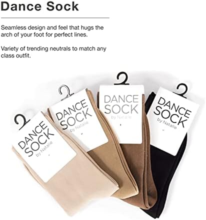 Natalie DanceWear Womens Lightweight Tornozelo de dança Socks NSock