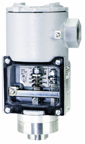 Dwyer Series SA1100 Chave de pressão operada por diafragma, 20-250 psig, interruptor SPDT, câmara de pressão de aço inoxidável 316, diafragma de fluorocarbon