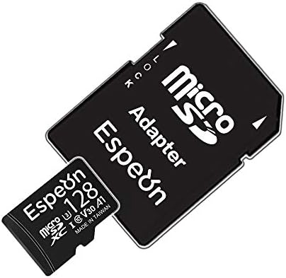 Espeon Micro SD Card 128 GB com adaptador SD para expansão da memória MicroSDXC para smartphone e tablet, consoles de jogos