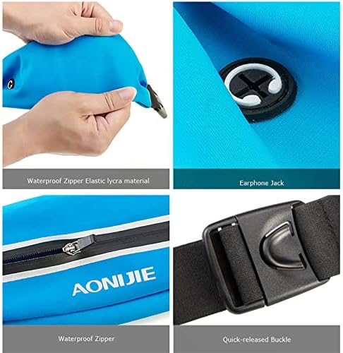 RAYUWEN SACA DE CAIXA DE CAIÇÃO RAYUWEN AJUSTÁVEL SACA DE CAIS MENINAS MULHERAS FANNY PACK PACK PARA JOGO DE VIAGENS JOGGING 6.0 Em porta de telefone