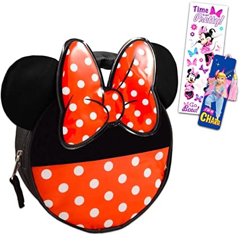 Lanche de lancheira Minnie Mouse da Disney Shop Minnie para garotas ~ lancheira premium isolada da Minnie Mouse com adesivos