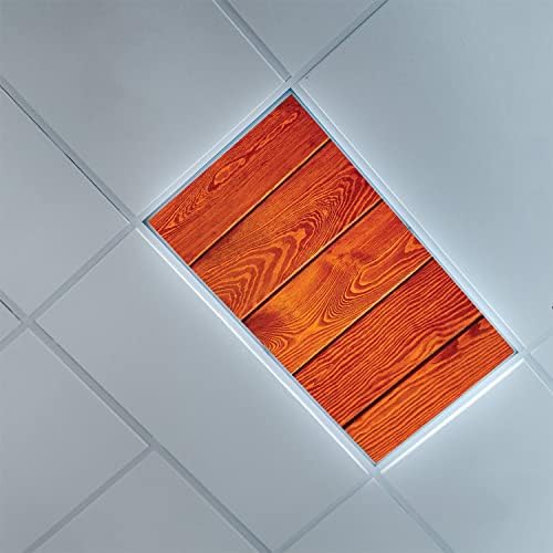 Capas de luz fluorescente para a sala de aula de escritório-laranja-fluorescente tampas de luz para sala de aula de aula-2 pés x 4 pés cair teto fluorescente decorativo, cravejada laranja