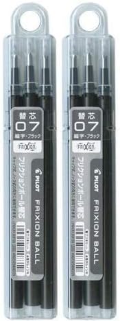 Piloto Frixion Gel Ink Caneta Recabar-0,7mm-Black-Pack de 3x2pack Value Set