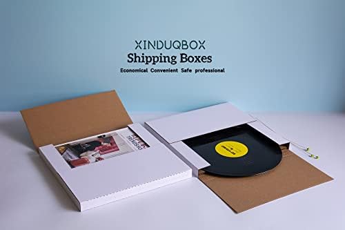 Records de vinil branco Mailers 12,5 x 12,5 x 1 LP REGISTROS CAIXAS DE CAPELA, Caixas de remessa de álbuns com várias profundidades,