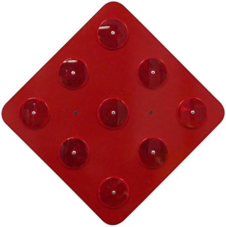 Marcador de objeto de 9 -botões vermelho 18 x 18 - Forma de diamante Fim do marcador de objetos da estrada - Sinal de trânsito - Garantia