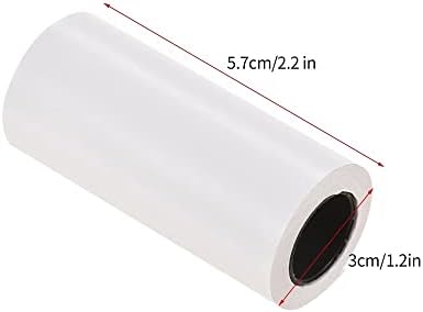 KXDFDC 10 Rolls Papel térmico branco pegajoso papel bpa grátis 57x30mm para peripage Paperang Poooli Phomemo Pocket Thermal Impressor