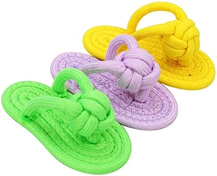 Pet Chew Toys Shops Sapatos em forma de algodão corda de algodão, brincando Sandália de brinquedo divertida para suprimentos