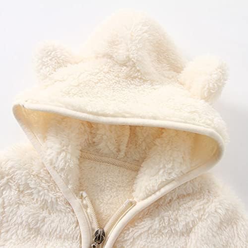 iiniim meninos meninas meninas lã de lã de calça de neve com pés e casacos de capuz de casaco de casaco de capuz