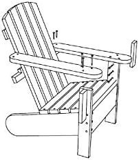 Cadeira Adirondack Diy Planos de madeira para pátio para mobília do jardim de pátio Mobiliário de mobília ao ar livre