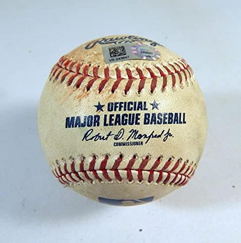 2020 Mil Brewers Pittsburgh Pirates Game usou Baseball Jacob Stallings Single - Game Usado Baseballs