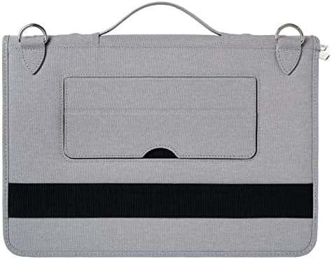 Caixa de mensageiro de laptop de couro cinza Broonel - Compatível com Lenovo Yoga 3