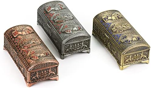 Caixa de jóias de metal decorativas de estilo egípcio antigo Nilecart ™ feito no Egito