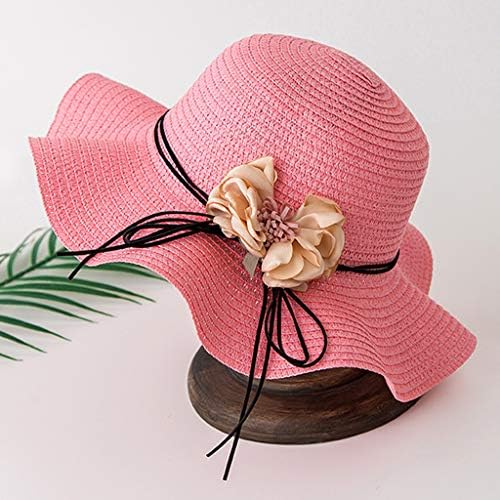Verão Flores dobráveis ​​damas largas palha de palha chapéu de praia Chapéus respiráveis ​​bonés laváveis ​​Caps de
