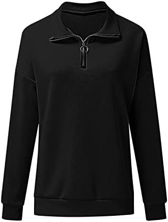 Kuaileya Pullover feminino Moda feminina Solid Solid Half zipper