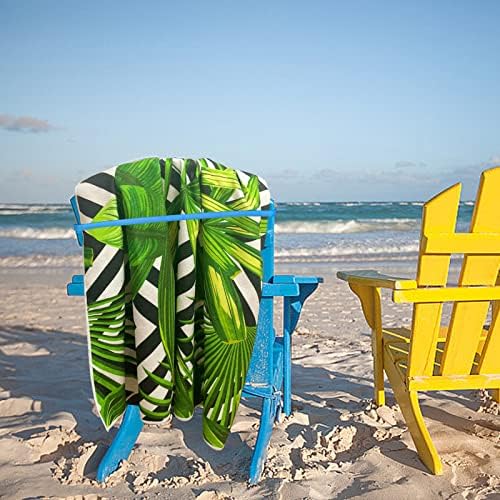 Toalha de praia Microfiber absorvente lençóis de banho seco rápido Toalhas com plantas verdes tropicais Tamanho 30 *60 para adultos crianças homens homens meninas toalha de piscina legal para nadador com bandas para cadeiras de praia