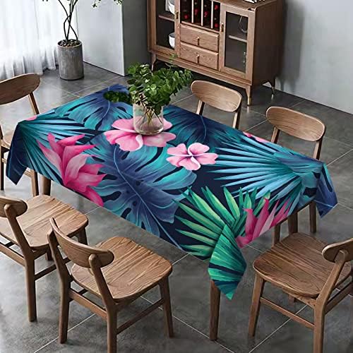 Hafangry Tocada de mesa tropical 60x84 polegadas folha de palmeira verão luau havaiano com tema interno de mesa externa de mesa de mesa de cozinha de mesa de jantar de mesa de mesa decoração