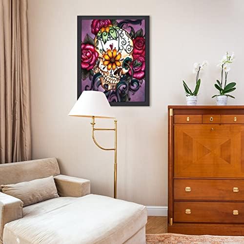Sugar Skull Wooden Picture Frame Artwork Fotos Picture Wall Display for Home Offce Decorative