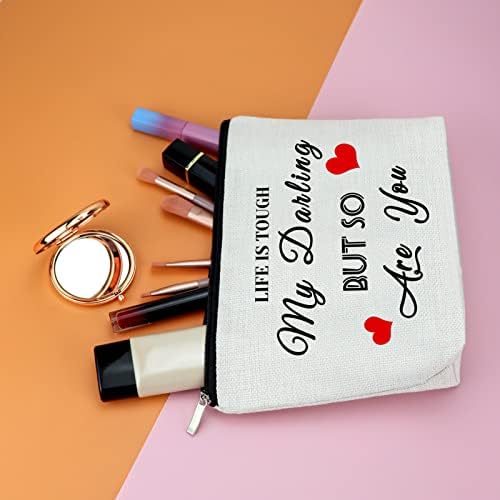 Cheer Up Gifts for Women Makeup Bag simpatia pensando em seu espelho de maquiagem de bolso de presente inspirador Get Soo