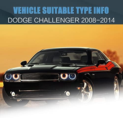 VLAND RGB FARÇO COM D2H CONJUNTO DE MONTAGEM DE BULLS HID para 2008-2014 Dodge Challenger 3rd Gen Coupe, plug-and-play,