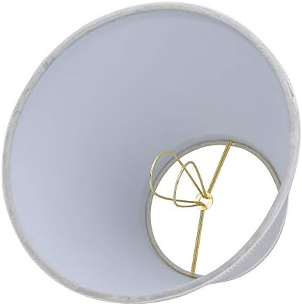 ALUCSET Double White Small Lamp Shade Clipe no conjunto de lâmpadas de 2 para lâmpadas de candelabra, abajur de tecido de