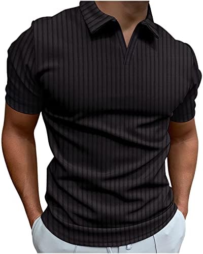 Camisas de pólo de golfe para homens de manga longa vintage tshirt listrado