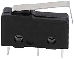 X-Dree 20pcs AC250 / 125V 3A 3 Terminais Micro-Switch de alavanca de alavanca momentânea de 18 mm Black KW12-7 (20pcs AC250 / 125-V 3A 3 Terminali Momentário 18mm ARM MICROMANCO KW12-7