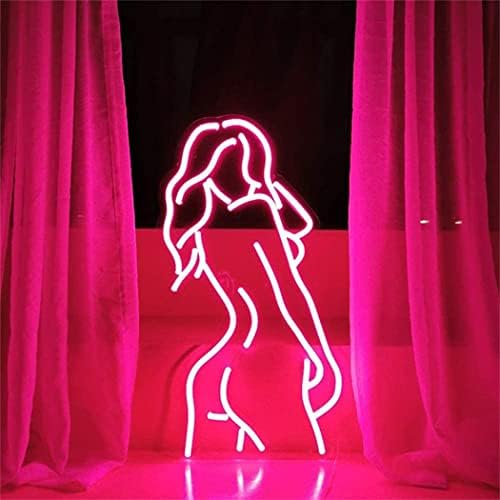 Maxsmlzt Sexy Neon Light Sinais, LED NEON Girl Sign, Lady Artwork Decorações de parede lideradas para o Room Club Birthday