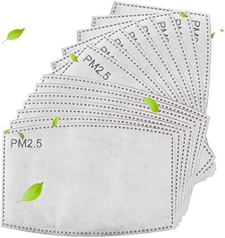 40PCS Tamanho dos adultos Adaptativo Filtração de tecido de carbono ativado 5 camadas PM2.5 Filtro inserir Valor pacote DIY ARTIMENTO