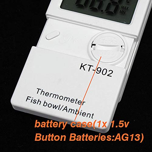 Termômetro de aquário Xinde, medidor de temperatura do uso doméstico, C ° / f ° Display dual plástico para aquário Tanque