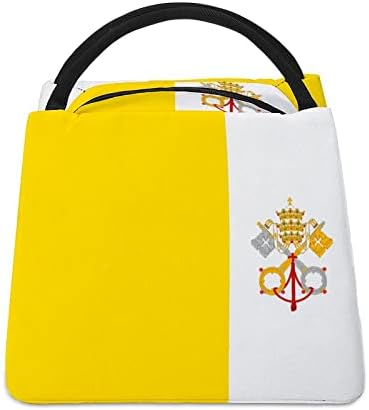 Bolsa de lancheira isolada da bandeira do Vaticano
