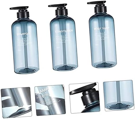 Hemoton 3pcs Shampoo Bottle Glasser Dispenser Shampoo Bomba Bomba Distribuidor