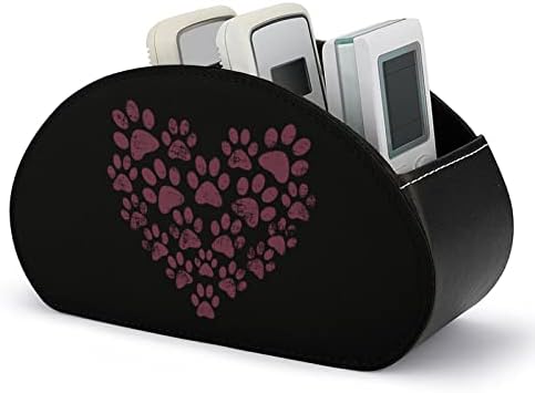 Palhetas de cachorro Imprima Heart TV Tots remotos Titulares de moda O organizador de mesa de armazenamento de couro com