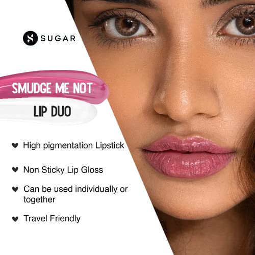 Sugar Cosmetics Smudge Me Not Lip Duo - 09 MAUVE SAAVE, 3,5 ml 2 em 1 batom, acabamento fosco, acabamento brilhante, fórmula