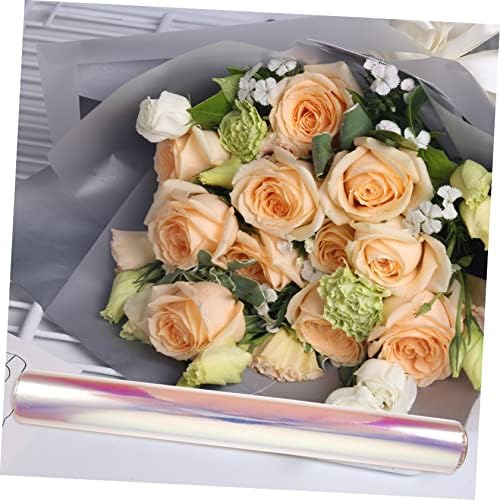 Sewacc 5 rolls cestas de materiais decoração de casamento iridescente material florista de florista embrulhando decorativo