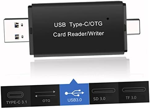 Solustre USB Hubs USB A Hub USB 3.0 Hub de hub de hub de hub de memória Card de leitor de cartão celular Black Hub
