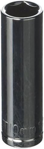K-T Industries 1/4 Drive 6-Point Deep Socket, 10mm