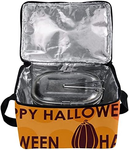 Happy Halloween reutilizável lancheira bolsa de ombro mais refrigerada para adultos, lancheira térmica para lancheira