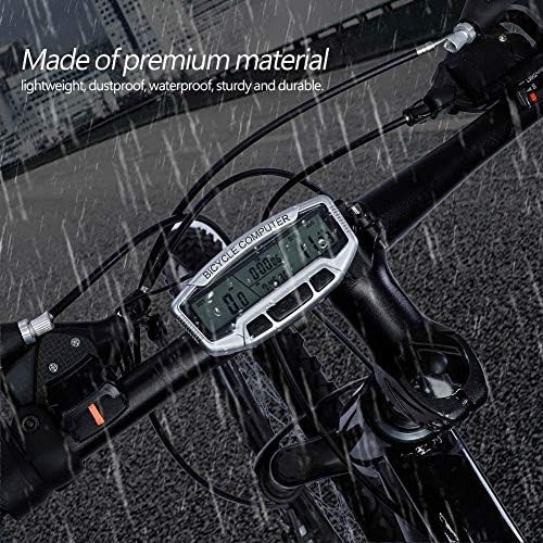 Odômetro de bicicleta definido com extensão com fio Monte de fundo da luz de fundo à prova d'água à prova d'água de bicicleta Speedwatch