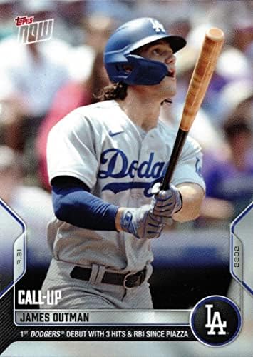 2022 Topps Now Baseball 625 James Outman Pré -Rookie Card Dodgers - Apenas 2.034
